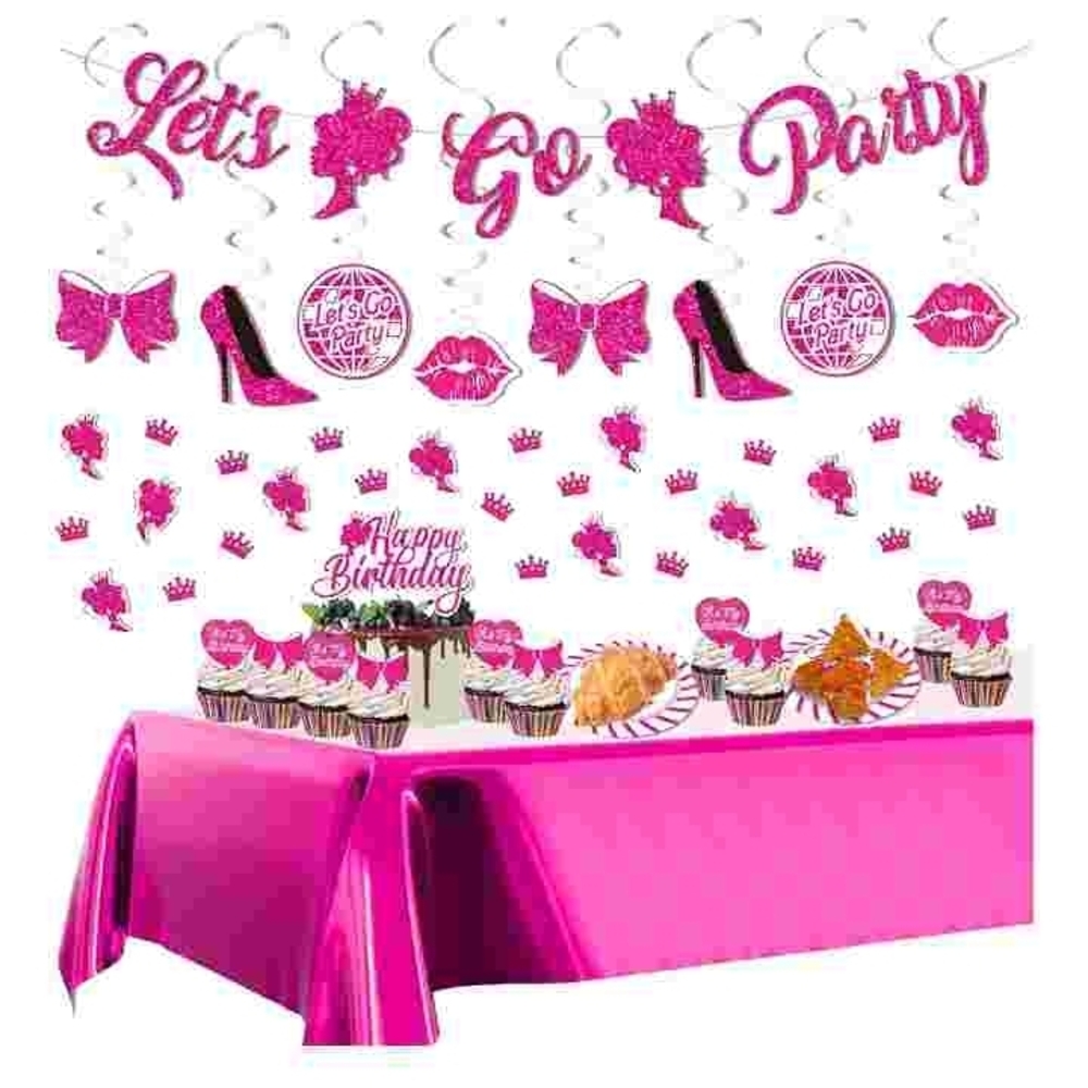Pink Birthday Party Decoration Set NIB - Picture 4 of 6